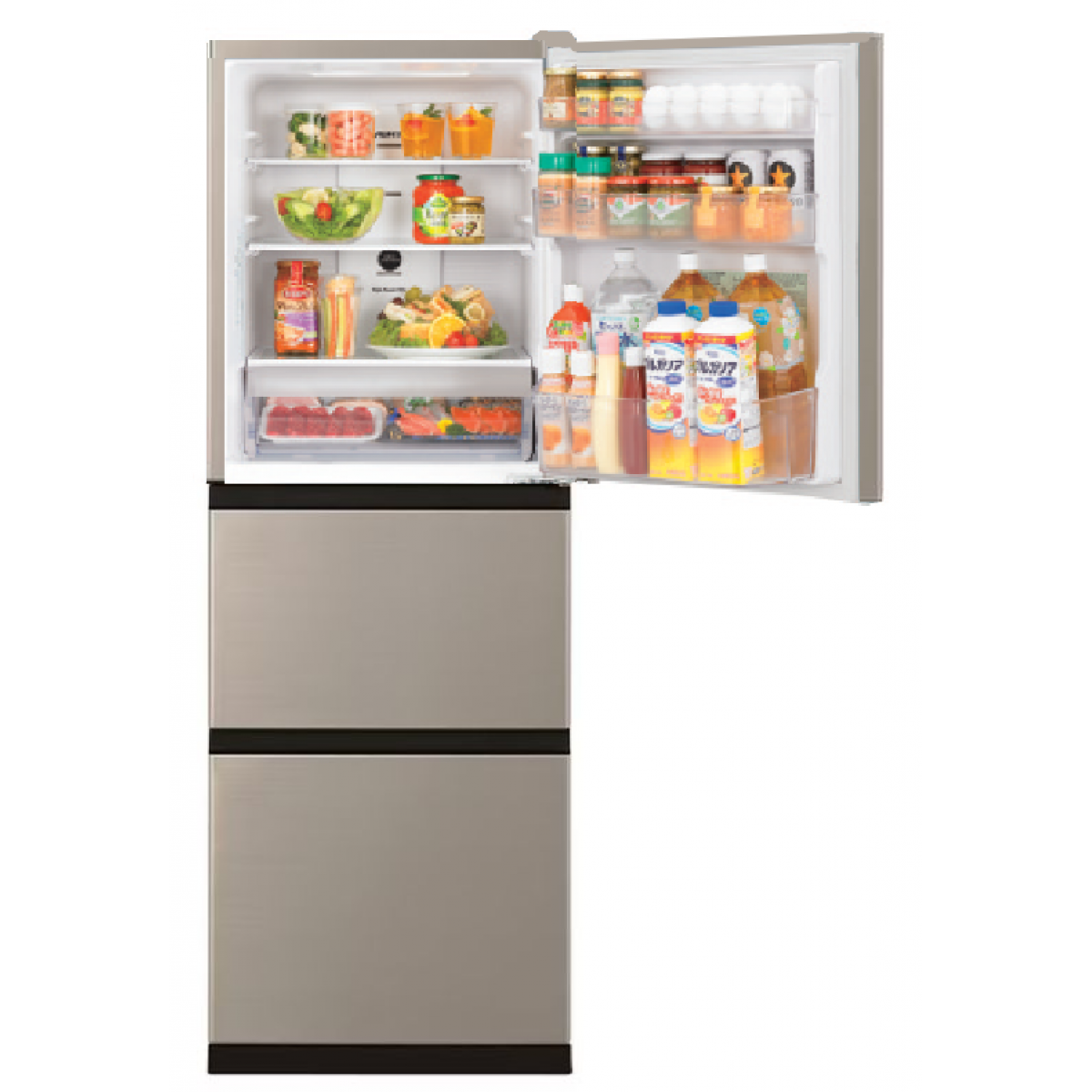 Hitachi 日立 HR3N5291E 228公升 3門 變頻環保雪櫃 (新不銹鋼香檳色)