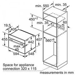 Siemens 西門子 CD714GXB1W 60厘米 38公升 iQ700 嵌入式蒸爐 (黑色)