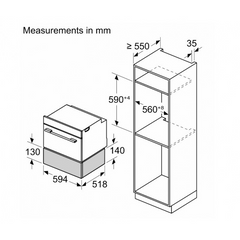 Siemens 西門子 BI710C1B1W 14厘米 20公升 iQ700 嵌入式暖碟櫃 (黑色)