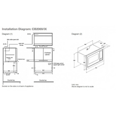 Whirlpool 惠而浦 CB2069/IX 20公升 嵌入式燒烤微波爐 (黑色)