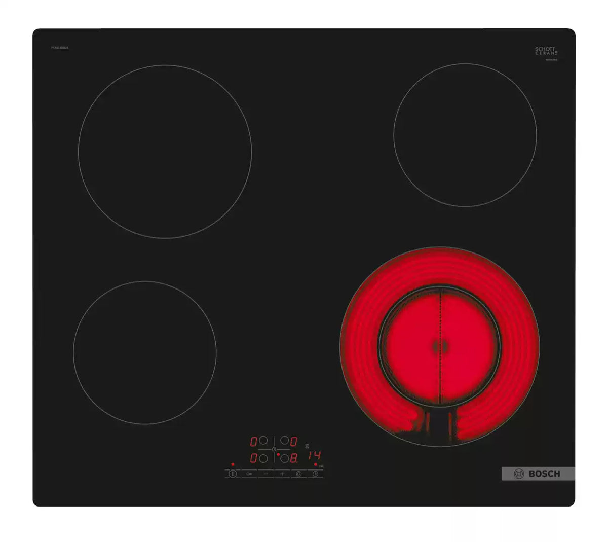 Bosch PKF611BB8E 59厘米 2200瓦 嵌入式四頭電陶爐