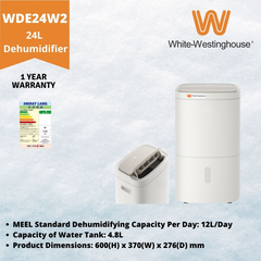 candy White-Westinghouse WDE24W2 抽濕機 24公升 (開盒機)