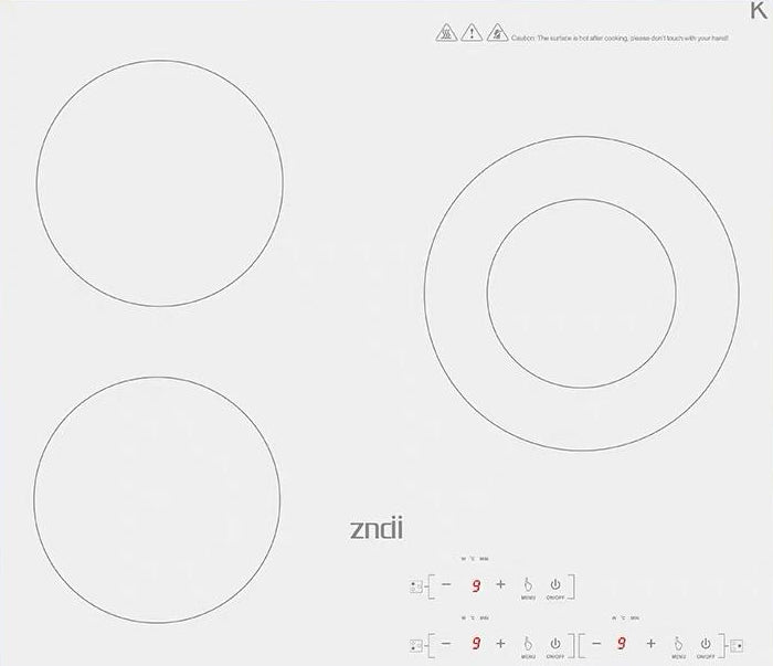 Zndi 白色 ZD39S 60厘米 嵌入式三頭電磁爐