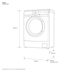 Electrolux 伊萊克斯 EW6S3706BL 7.0公斤 1000轉 PerfectCare 600 前置式纖薄型蒸氣洗衣機