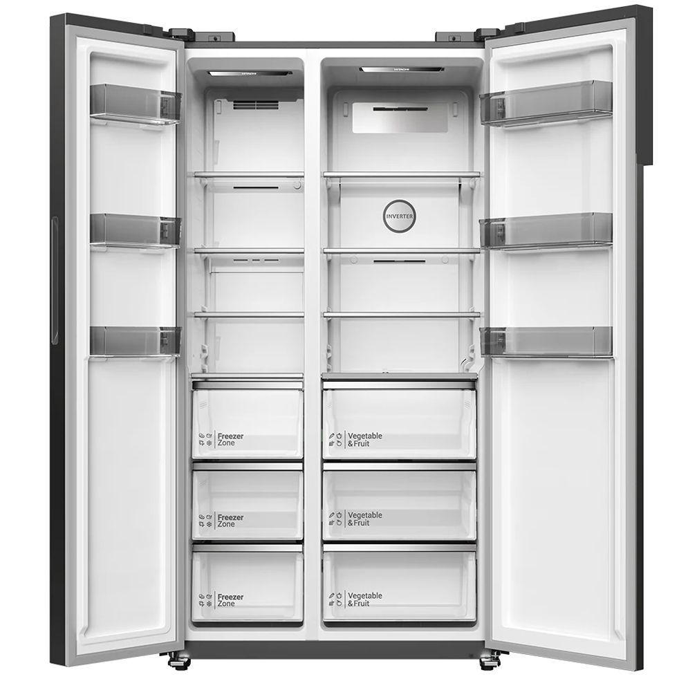 Hitachi 日立 HRSN9552D 525公升 雙門 變頻環保雪櫃 (炫酷鋼灰)