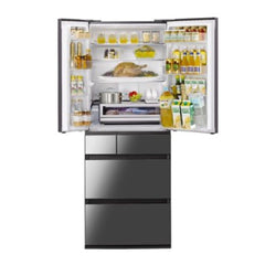 Panasonic 樂聲 NR-F607HX 588公升 ECONAVI 智慧節能六門雪櫃 (黑鋼鏡/香檳金/閃亮白)